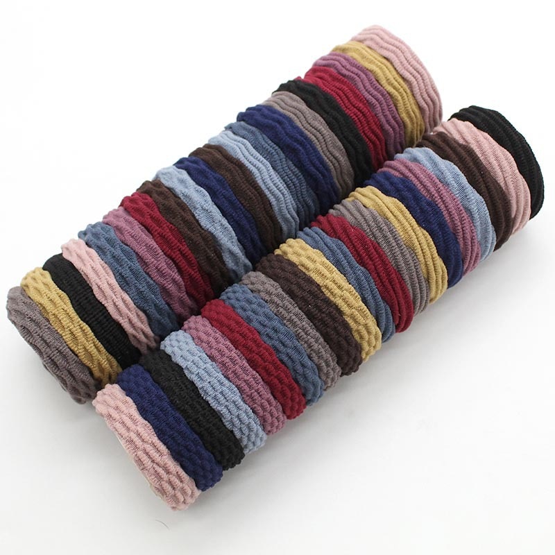 20 piezas audaz de jacquard elástica toalla anillo de banda de goma anillo pelo Pelo sin costuras durable de cabello accesorios para el cabello, cuerda