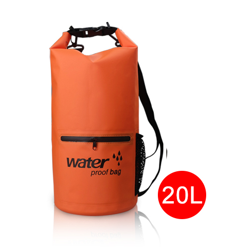 10L 20L Outdoor River trekking bag Double shoulder strap Swimming Waterproof Bags Ultralight Dry Organizers Drifting Kayaking: 20L Orange