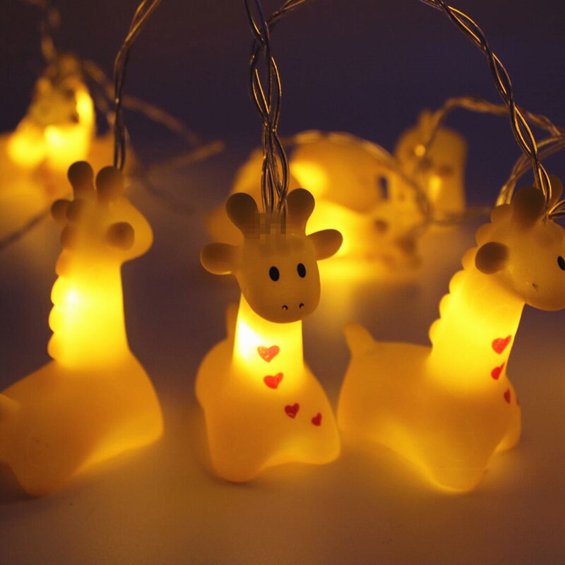3D Dinosaur LED Garland Christmas String Lights Indoor DIY Xmas Tree Party Wedding Bedroom Home Year Decoration Battery Lamp: deer
