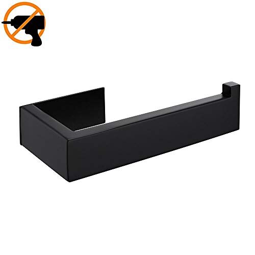 Self Adhesive Bathroom Accessories Black Finish Towel Bar Towel Hook Towel Ring Toilet Paper Holder: Paper Holder
