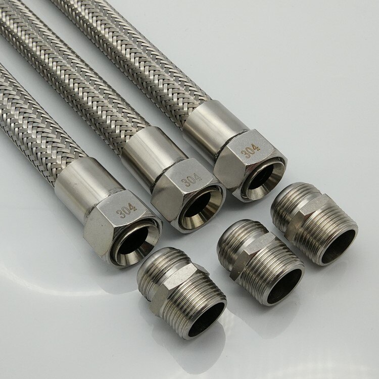 Tubulação do vapor do óleo da transferência térmica da mangueira do metal da indústria de aço inoxidável de alta temperatura e de alta pressão 304 com encaixes