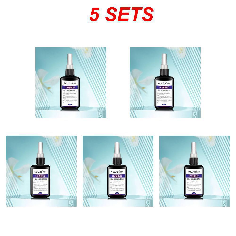 50/10ML UV Bonding & Welding Glue Kit Super Bonding UV Glue with Black Light, Quick-Drying for Bonding Glass, Metal Repair Tools: green