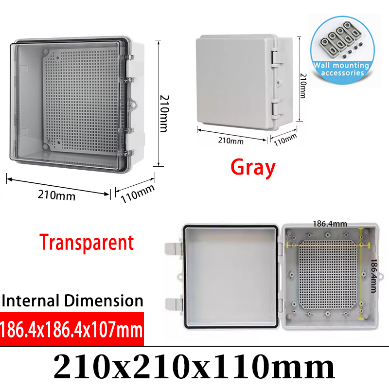 Boîtier électrique en plastique IP66, boîte de jonction de puissance ABS, boîte de Distribution étanche extérieure pour projet d'instruments électriques