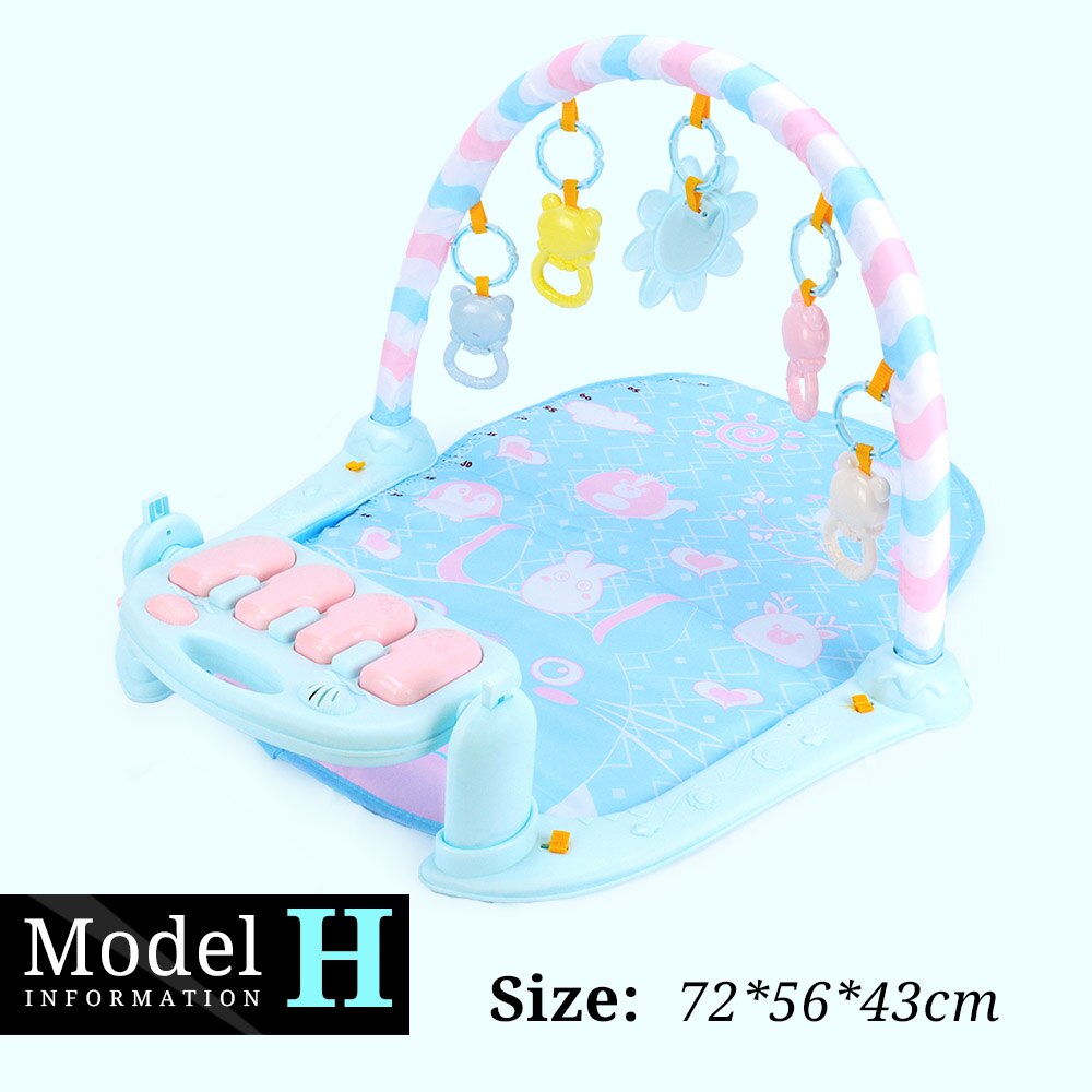 16 Stijlen Baby Muziek Rack Speelkleed Kid Rug Puzzel Tapijt Piano Toetsenbord Zuigeling Playmat Vroege Onderwijs Gym Kruipen Spel pad Speelgoed: Model H
