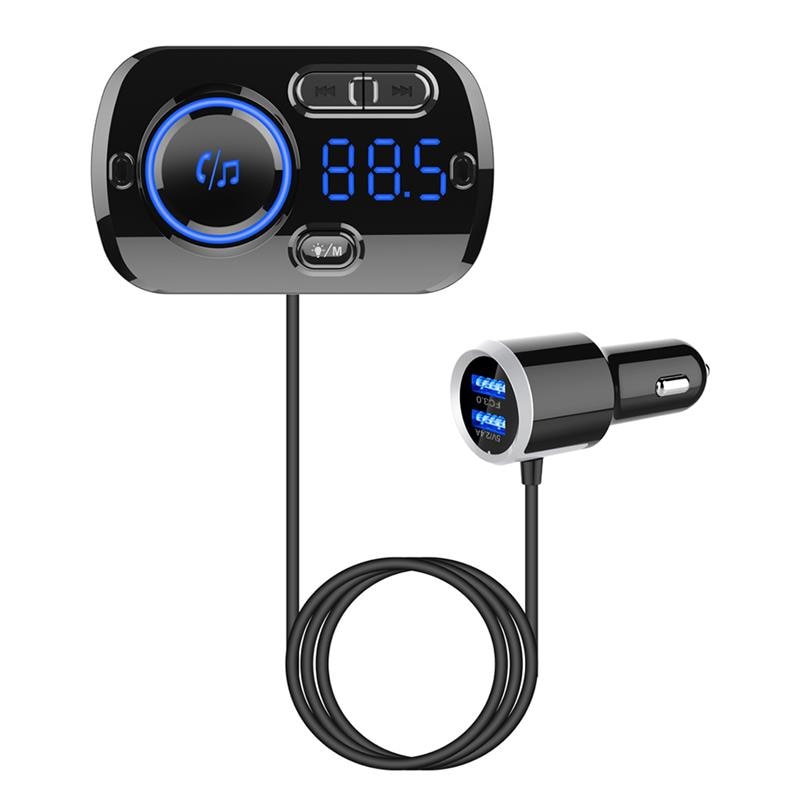 FM Modulator Carkit Handsfree Bluetooth Draadloze Fm-zender LCD MP3 Speler USB Snel Opladen 3.0 Auto Accessoires Auto