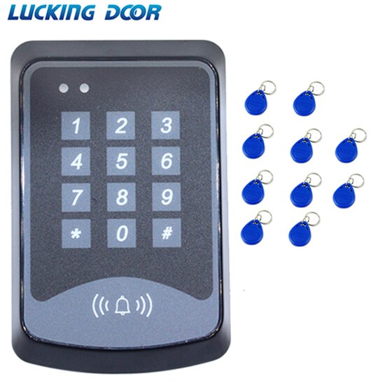RFID Access Control System Device Machine 125Khz RFID Security Proximity Entry Door Lock 1000 user: KU03 AC and 10 Keys