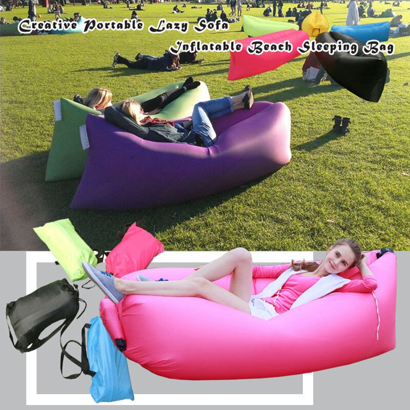 Udendørs møbler lys sovepose doven luft sofa vandtæt oppustelig camping tasker luft seng voksen strand lounge stol