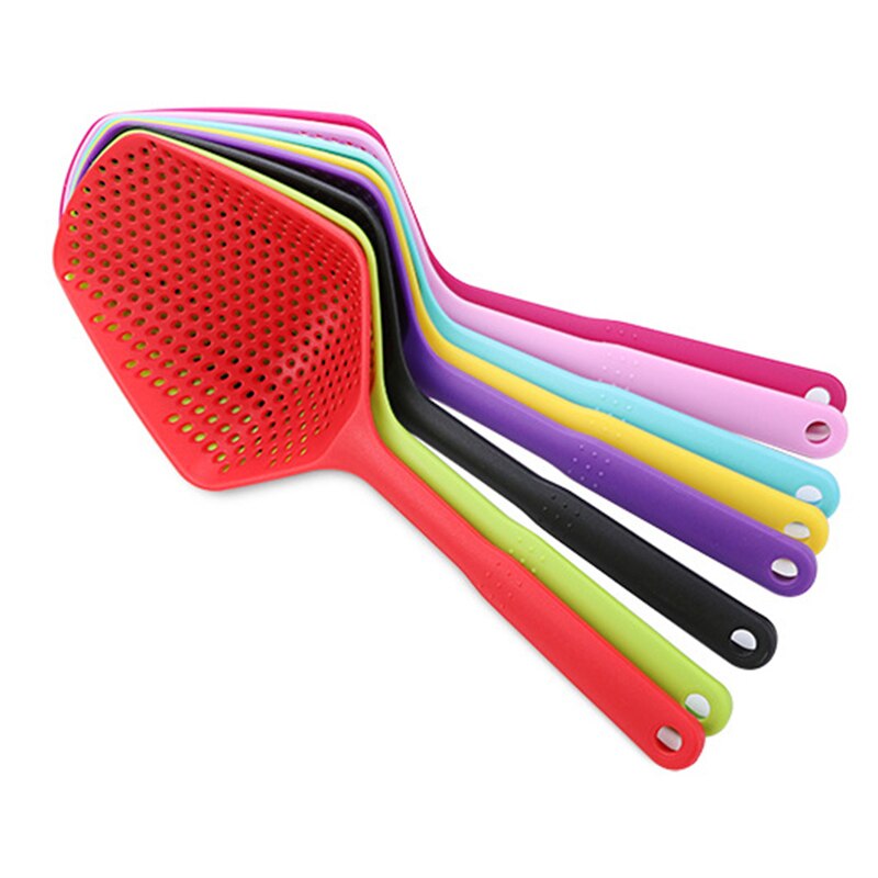 Kjøkkenverktøy redskaper drenere vann lekker spade sil no-stick kjøkken scoop kjøkken tilbehør gadgets kjøkkenutstyr varer.: Stil 1 tilfeldig farge