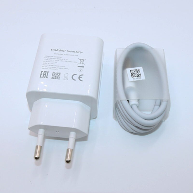 Huawei 4.5V 5A/5V4.5A Supercharge Quick Travel Muur Adapter Voor P10 P20 P30 P40 Plus Mate 9 10 20 30 40 Pro Usb 3.1 Type C Kabel