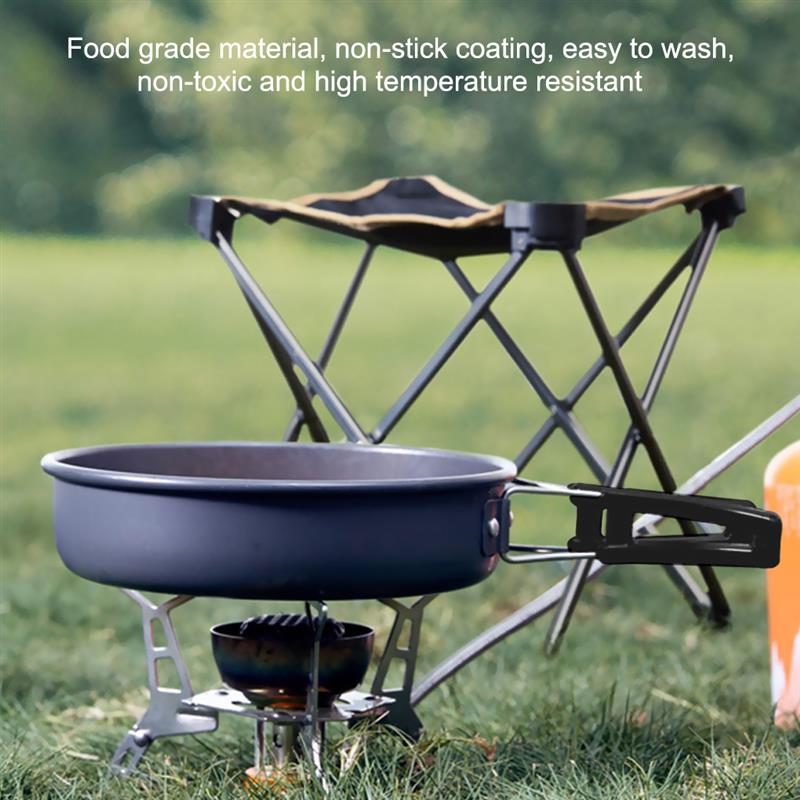 14/3 PCS Camping Cookware Outdoor Aluminum Portable Cookware Kettle 2-3 People Hiking Anti-scald Equipment Spoon Frying Pan