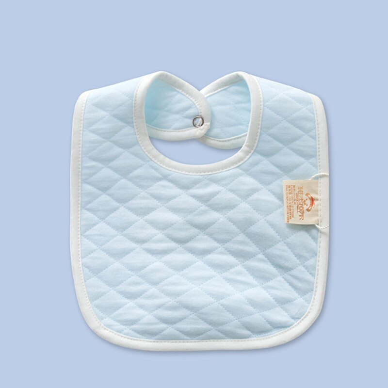 Baby Bibs - Cotton Bandana Saliva Towel - Unisex Feeding Apron - Patchwork Pattern: Blue