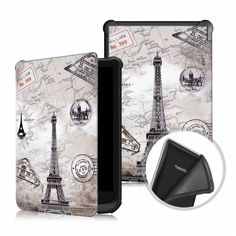 Beschermhoes Voor Pocketbook 616/627/632 Ereader Tpu Back Case Funda Voor Portemonnee Aanraking Lux 5 Basic 4 Lux 2 Cover Hoesje: Tower