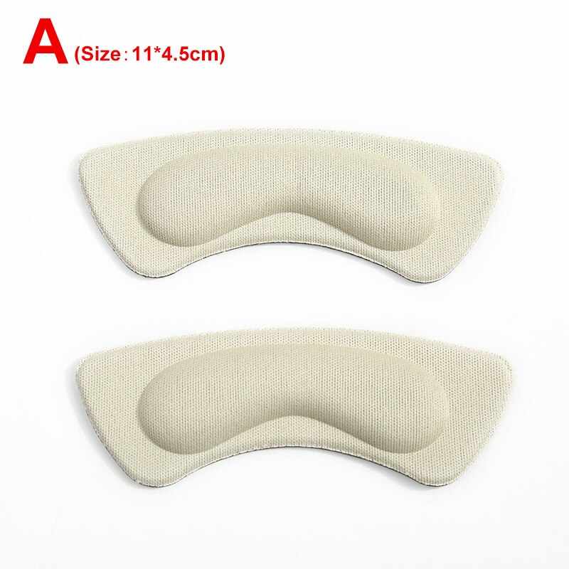 Semelles adhésives Anti-usure, 2 pièces, coussinets de talon, soulagement de la douleur, Patch autocollant, taille ajustable, chaussures, insérer la semelle intérieure, soins des pieds: A (Grey)