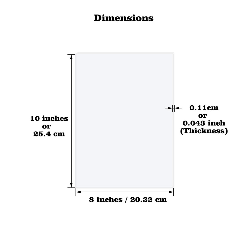 10 st klar akrylskiva transparent plastskiva för bildram glasbyte projektdisplay målning tjocklek 1.0mm