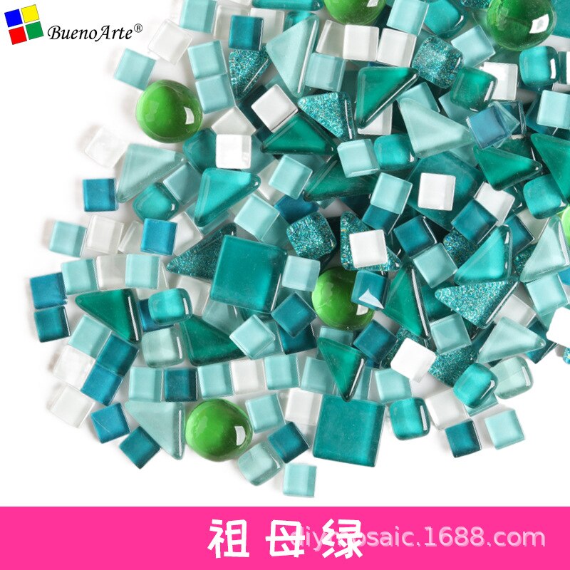 Mosaic DIY Material Irregular Small Particle Color Decal Crystal Glass Tile Small Patch Glass Mirror Mosaic Tiles: 6