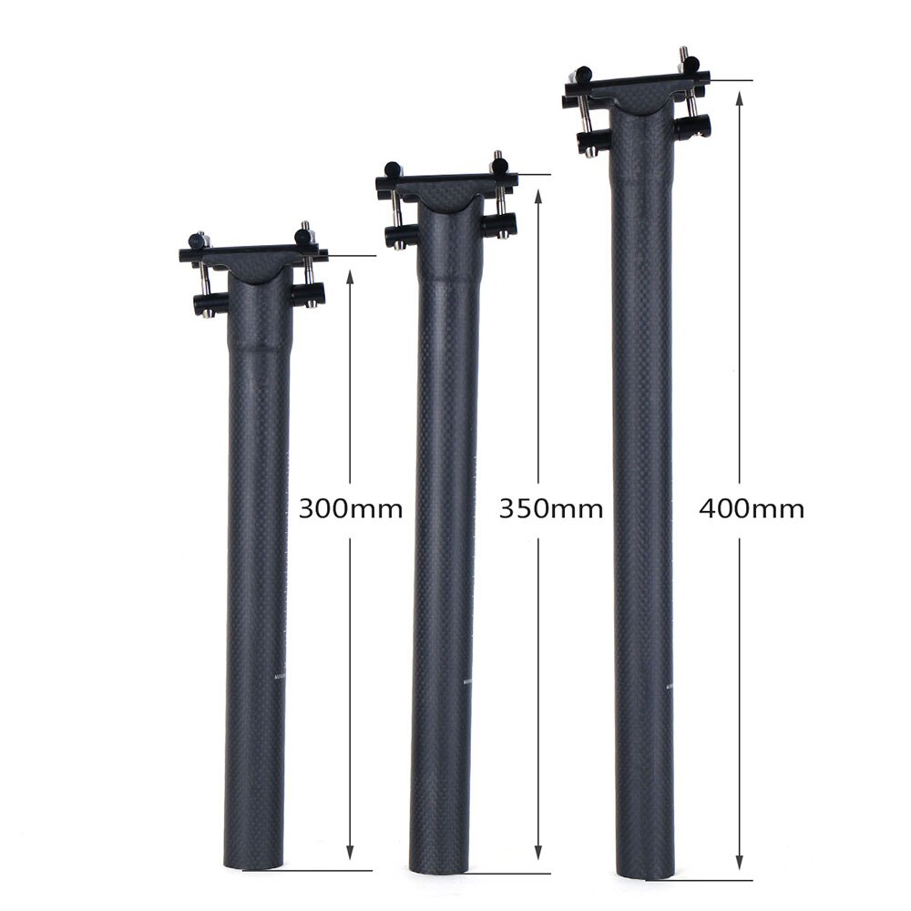 ELITA ONE-tija de sillín de carbono para bicicleta de montaña y carretera, 27,2, 30,8, 31,6mm, 3K, mate