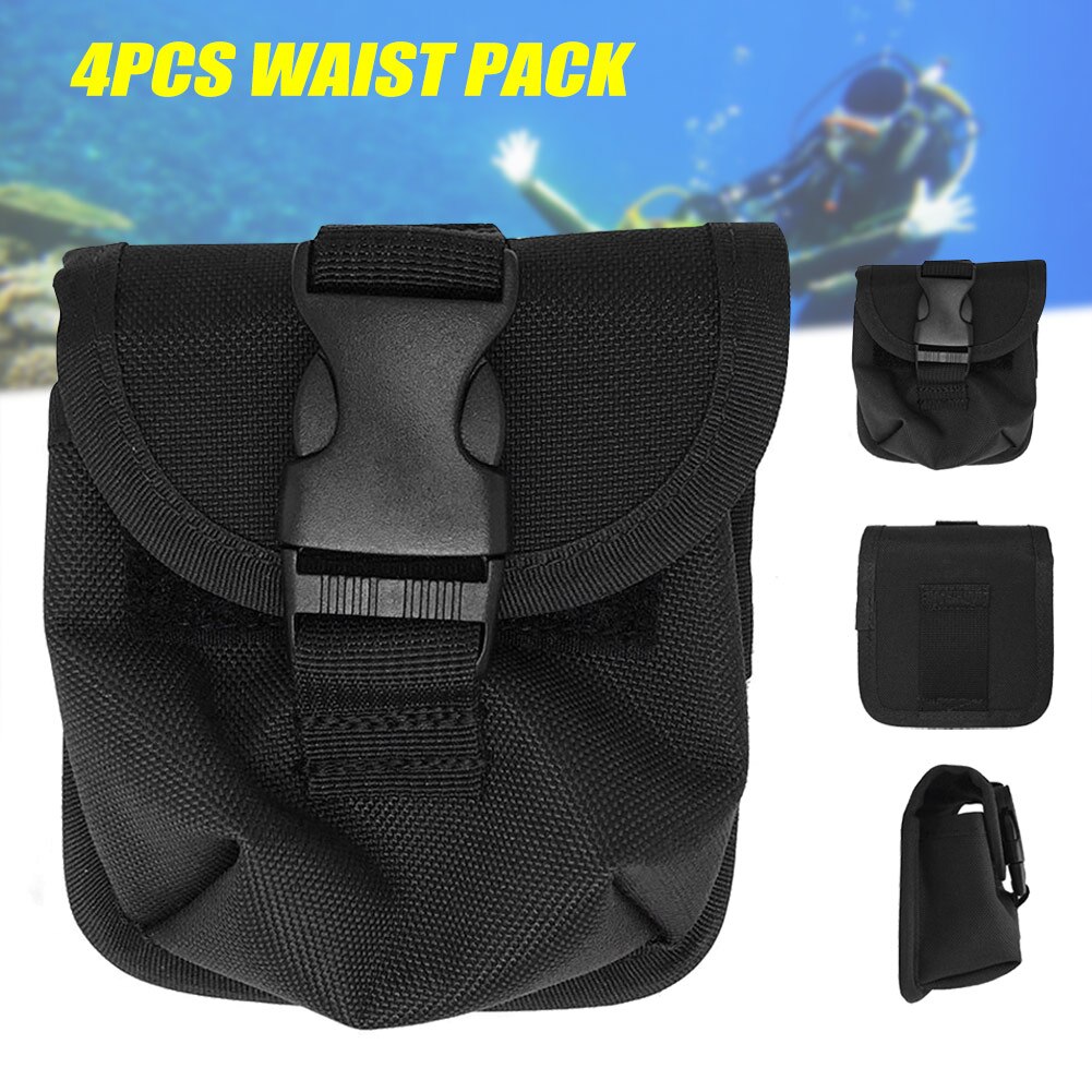 4 Stuks Duiken Scuba Gewicht Pocket Met Snelsluiting Duiken Gewicht Riem Pouch MC889