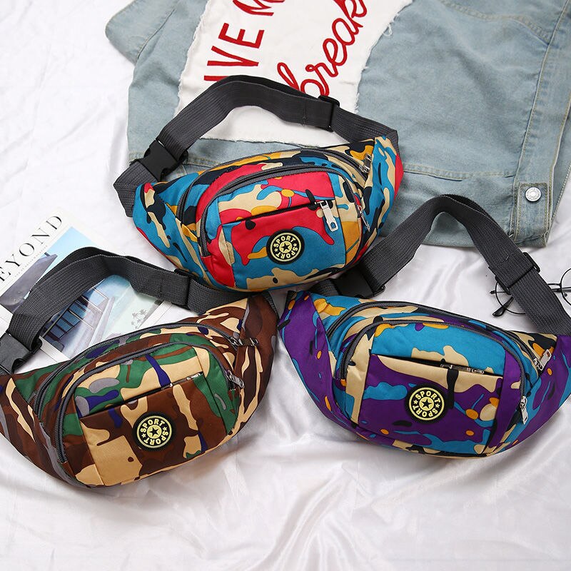 Colorful Waist bag Waterproof Travel Fanny Pack Mobile Phone Waist Pack Belt Shoulder Bags crossbody bags for men and women