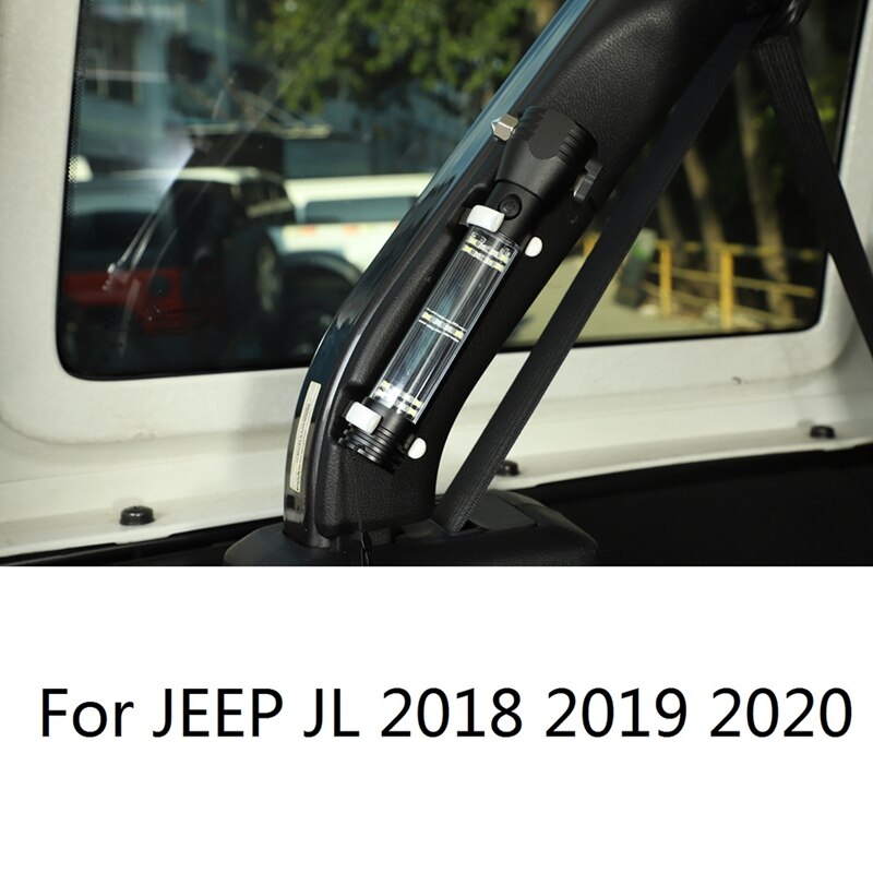 Car LED Flashlight Solar Power Emergency Multifunctional for Jeep Wrangler JL JLU