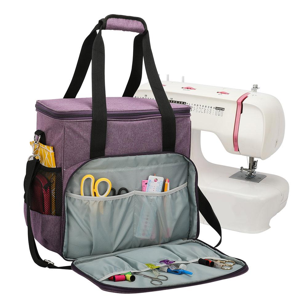 Portable Sewing Machine Storage Bag Tote Bag Storage Pouch For Sewing Machine And Sewing Accessories #CW: Purple