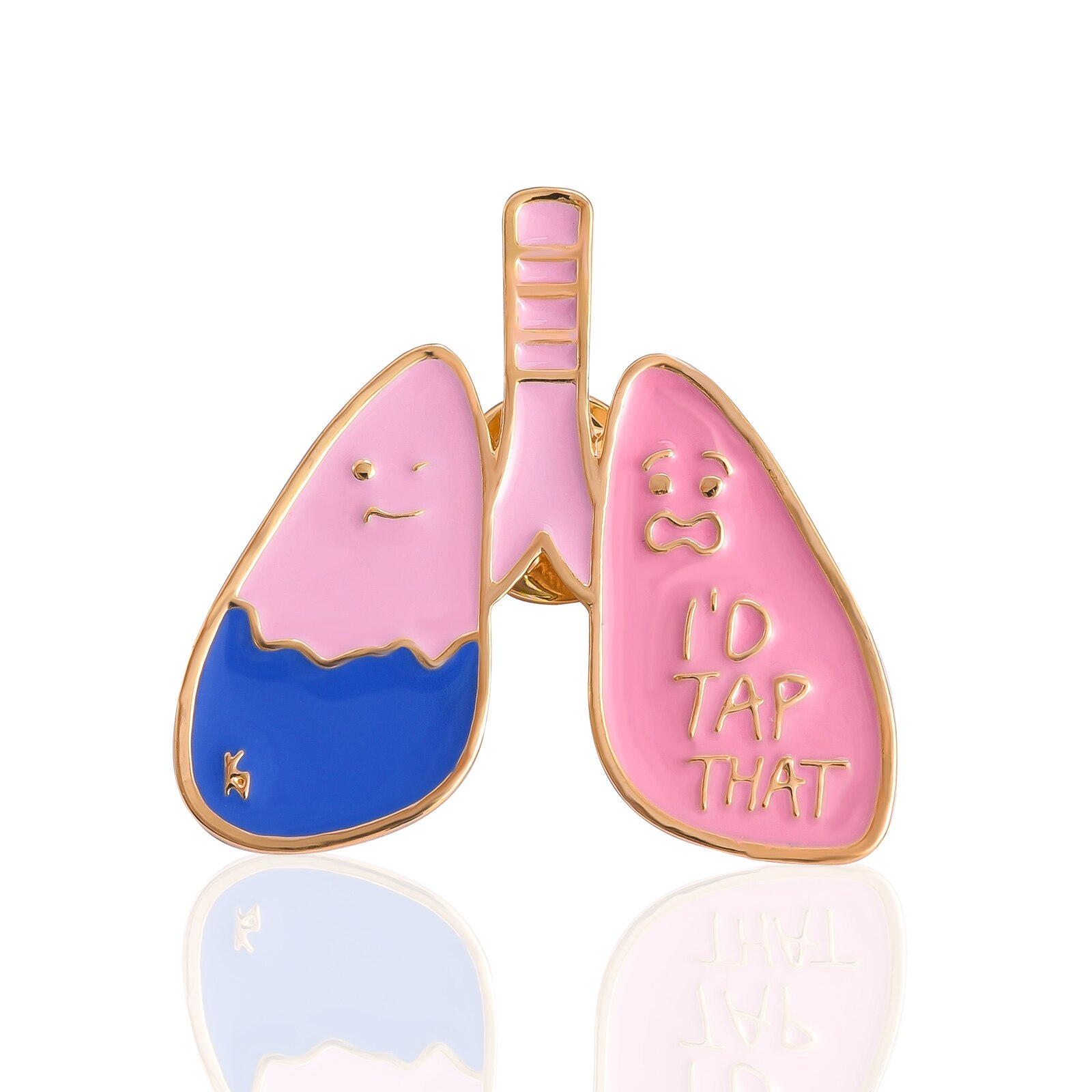 Harong – broche médicale en émail plaqué or rose, jolie broche d&#39;anatomie, Badge pour infirmière, étudiant, médecin, enseignant, nouveauté bijoux: pink 3
