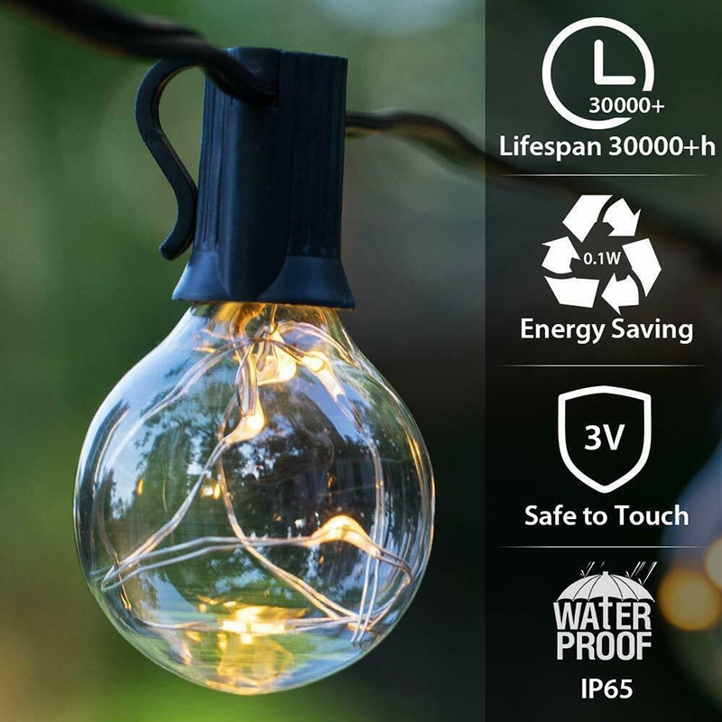 Spot led stringlight koristelamput valot riippuvat kotipatiolle puutarhajuhlat ulkona  qp2