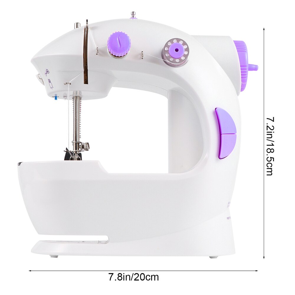Mini Sewing Machine Electric Multifunctional Small Desktop Sewing Machine for Home (Pink, Original American Wire Gauge)