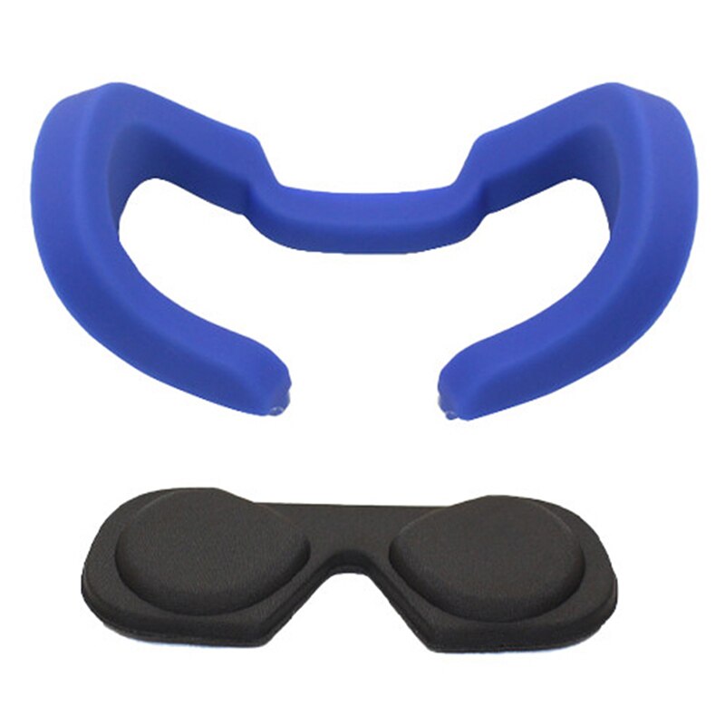 2Pcs VR Lens Protective Cover Dust Proof Case for Oculus Rift Gaming Headset Accessories Durable VR Glasses Lens Eye Cover Pad: Blue