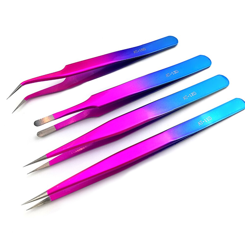 3 Stuks Rubber Getipte Pincet Rvs PVC Siliconen Gecoat Zachte Platte Hoofd Pincet Rubber Pincet Voor Stempel Munt Sieraden Lab Industriële Hobby Craft