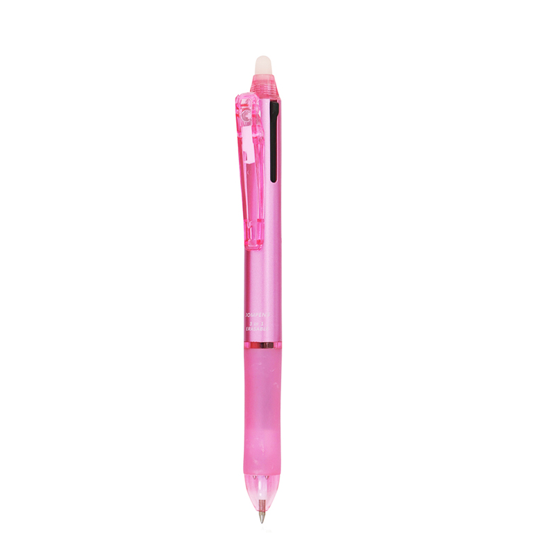 Bolígrafo de Gel borrable 3 en 1, 5 colores, 0,7mm, tinta mágica roja, azul y negra, escuela, oficina, papelería de escritura Kawaii multifuncional: Lavanda