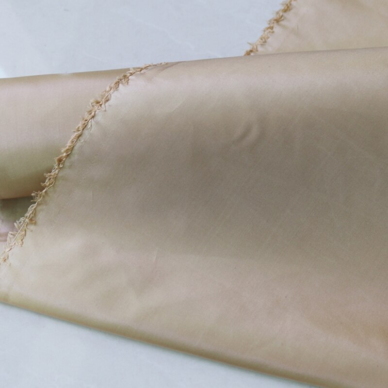 50cm*140cm Shaped Silk Wedding Dress Fabric Yarn Dyed Taffeta Champagne