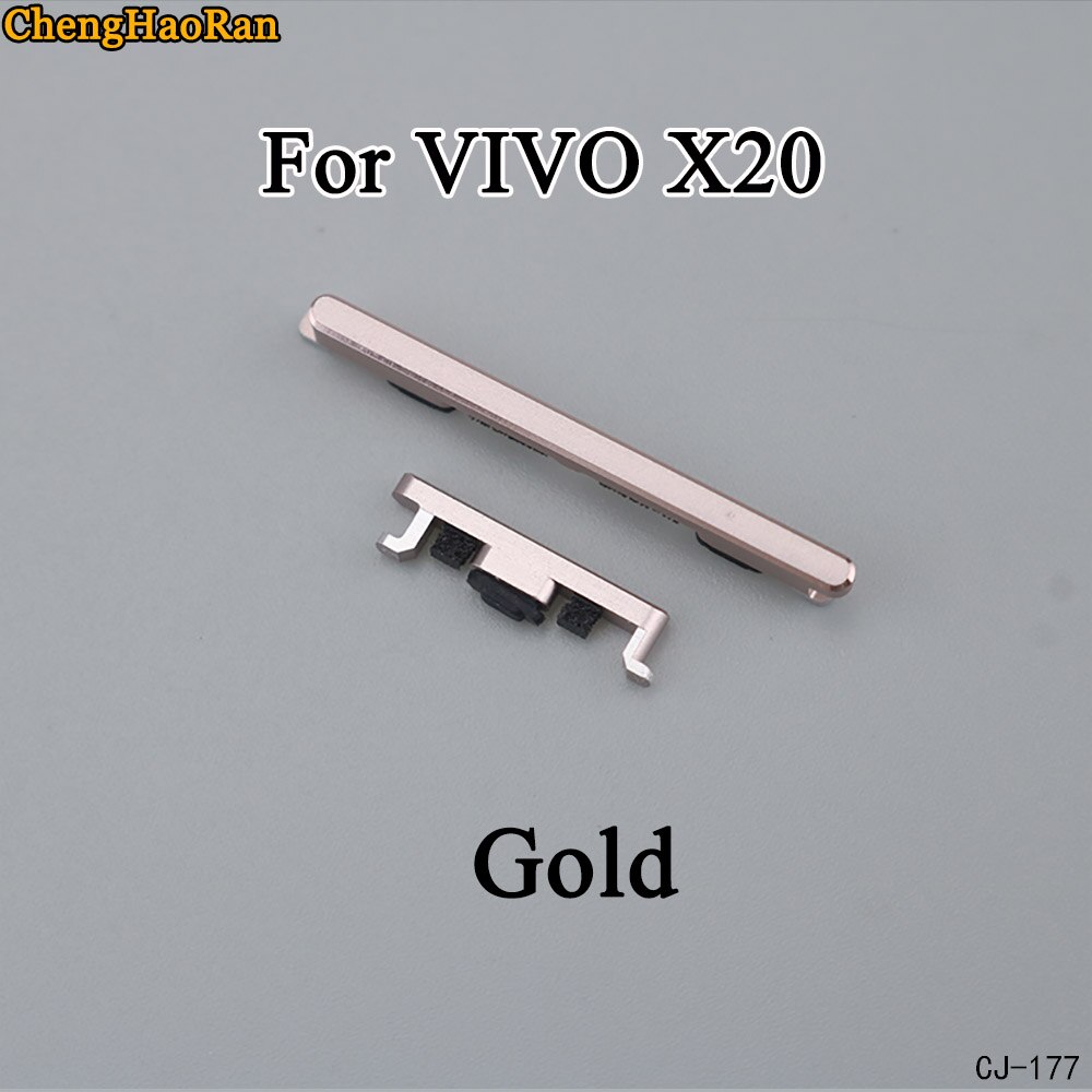 Conjunto Para VIVO X20 X20 1 ChengHaoRan Além de volume de Energia botão mute botão lateral substituição de peças de reparo: X20-Gold