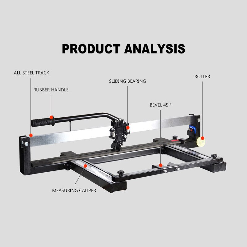 800mm Floor Manual High-precision Brick Cutting Machine Push Knife Cutting Tiles Hand Push Cutter