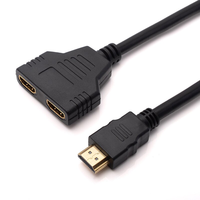 Hub DisplayPort HDMI Double - Dual HDMI 4K 60Hz - Hub DP vers HDMI MST - Convertisseur DisplayPort Mâle vers HDMI Femelle - Convertisseur DP vers 2x HDMI avec Câble de 30cm - DisplayPort splitter Hub