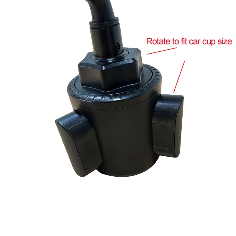 3 Speeds Black Gooseneck Car Cup Holder Fan 6.7inch USB Car Fan 360° Rotation Single-Head Fan for Car SUV Boat