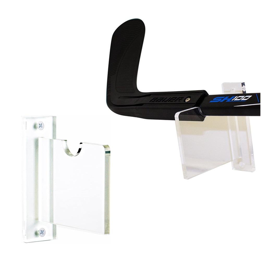2PCS Hockey Stick Display Holder Transparent Durable Acrylic Wall Mount Golf Clubs Bracket Ice Hockey Stand Easy To Instal