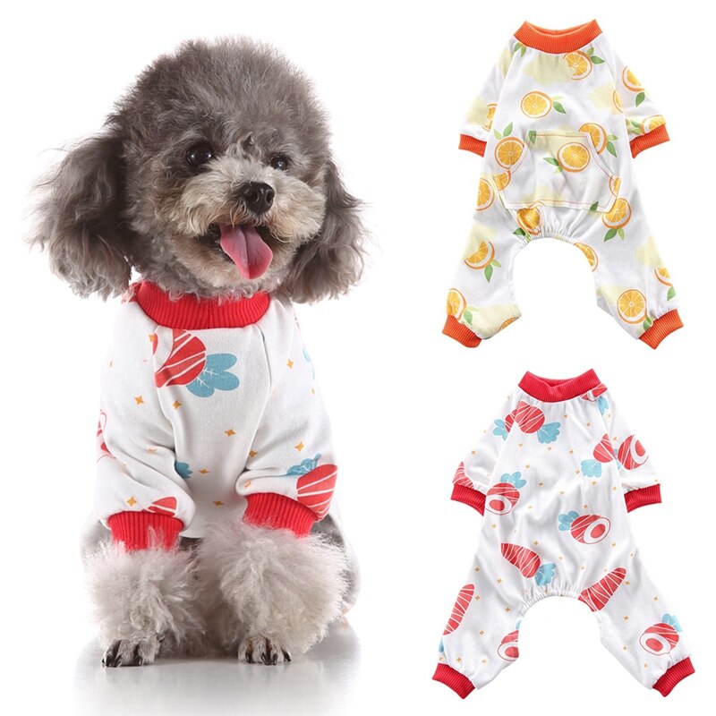 Schattige Kleine Honden Pyjama Voor Honden Kat Kleding Puppy Jumpsuit Voor Hond Jas Honden Print Kleding Shirt Voor Chihuahua pomeranian1