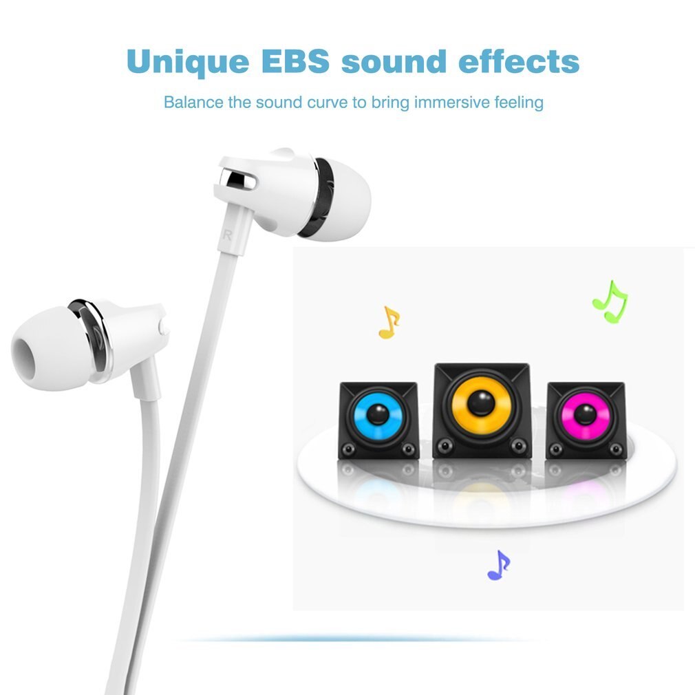 JV23 – écouteurs intra-auriculaires avec connecteur filaire, 3.5mm, Super basse, isolation du bruit, oreillettes pour téléphone Portable, télécommande et micro