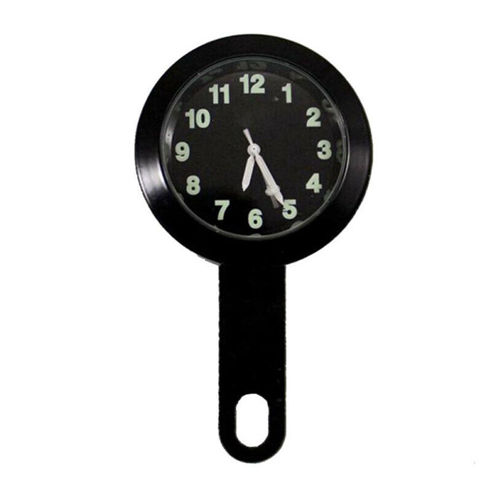 Motorfietsklok van gefreesd aluminium, schokbestendig, atv-horloge, zwart, waterdicht