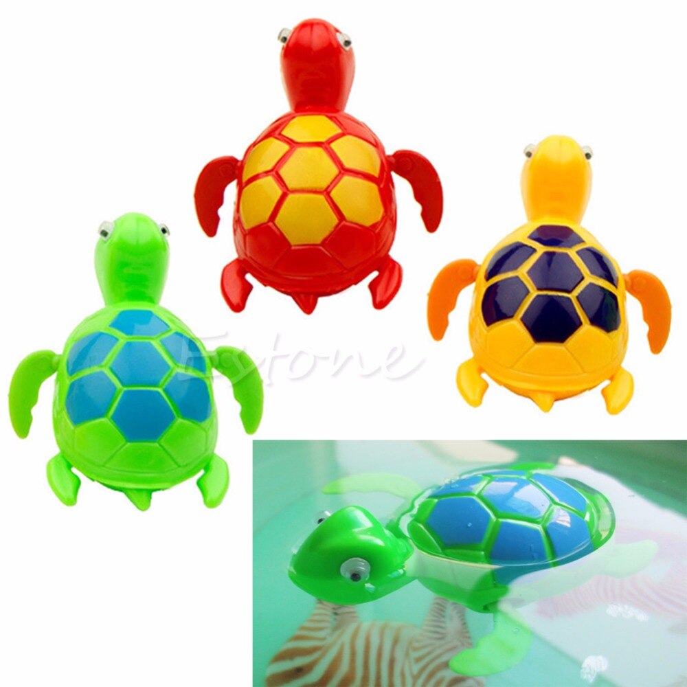 Trevlig 1 pc vind upp simning flytande sköldpadda djur leksak för barn baby barn pool bad tid