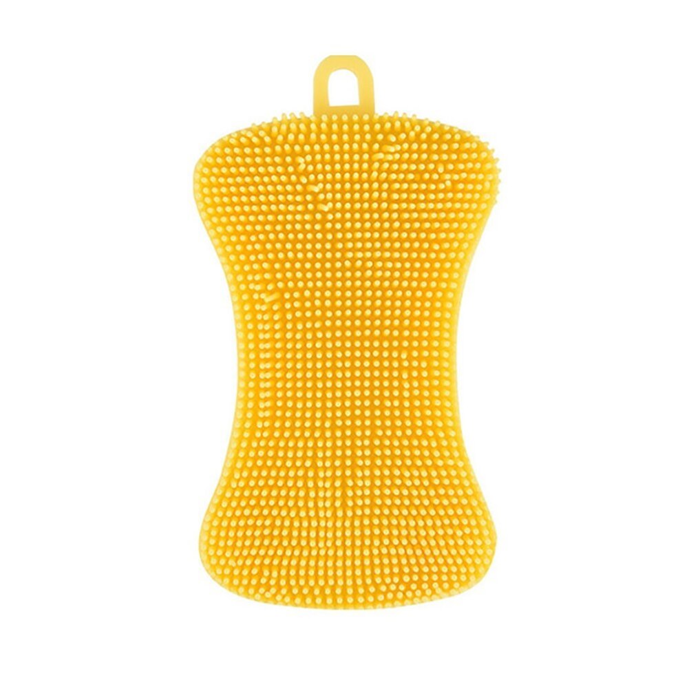 3 Colors Silicone Sponge Hygiene Hero Sponge Non-Stick for Kitchen DIY Home DRY: Yellow