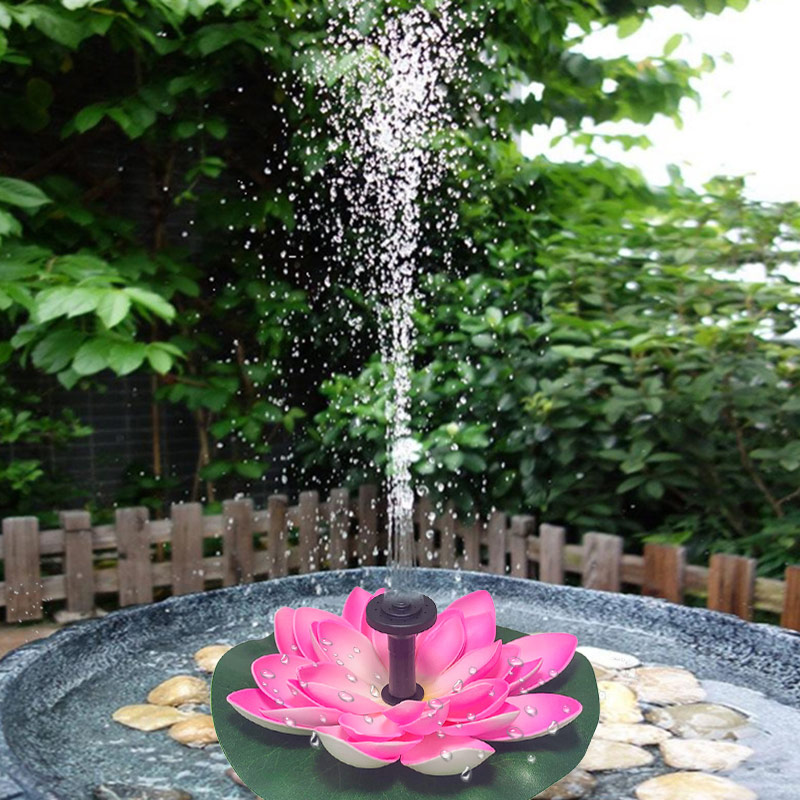 Solar Lotus Fountain Lotus Flower Fountain Solar Fountain Water Pump Garden Fountain Pond Courtyard Landscape