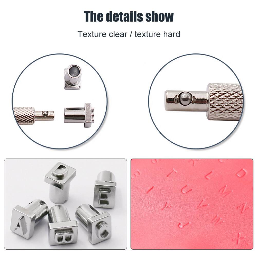 37Pcs DIY Leather Seal Engraving Craft Tool Steel Alphabet Number Stamp Leather Stamping Printing Metal Mold Engraving Tool Set