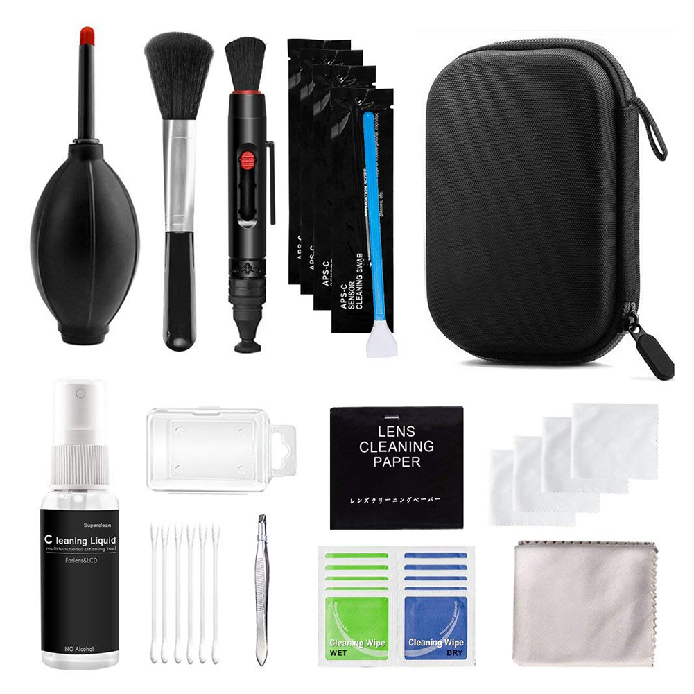 47pcs Camera Cleaner Kit DSLR Lens Digital Camera Sensor Cleaning with Brush For SLR DV Cameras Mobile Phone PC Computer Clean