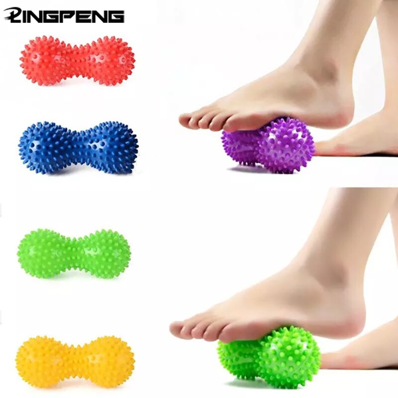 PVC Peanut Spiky Ball Massage Acupoint Grip Ball Pointed Nail Fascia Yoga Ball Fitness Ball Inflatable Hedgehog Ball