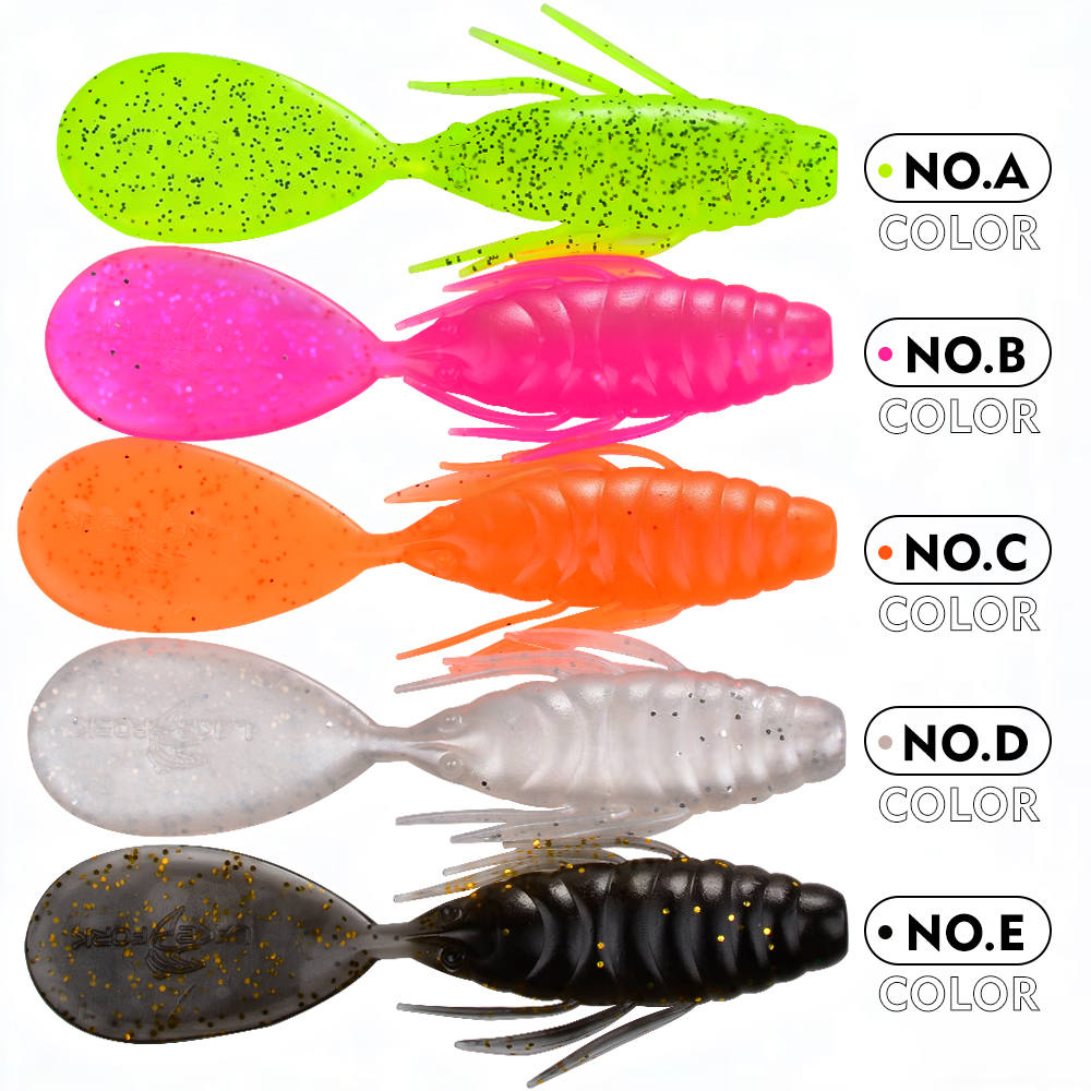 Isca Artificial de Silicone Proberos com Corpo de Peixe e Cauda Plana, 8 Peças/Pacote, Isca de Natação Oscilante de 9CM para Pesca de Esturjão em Água Salgada