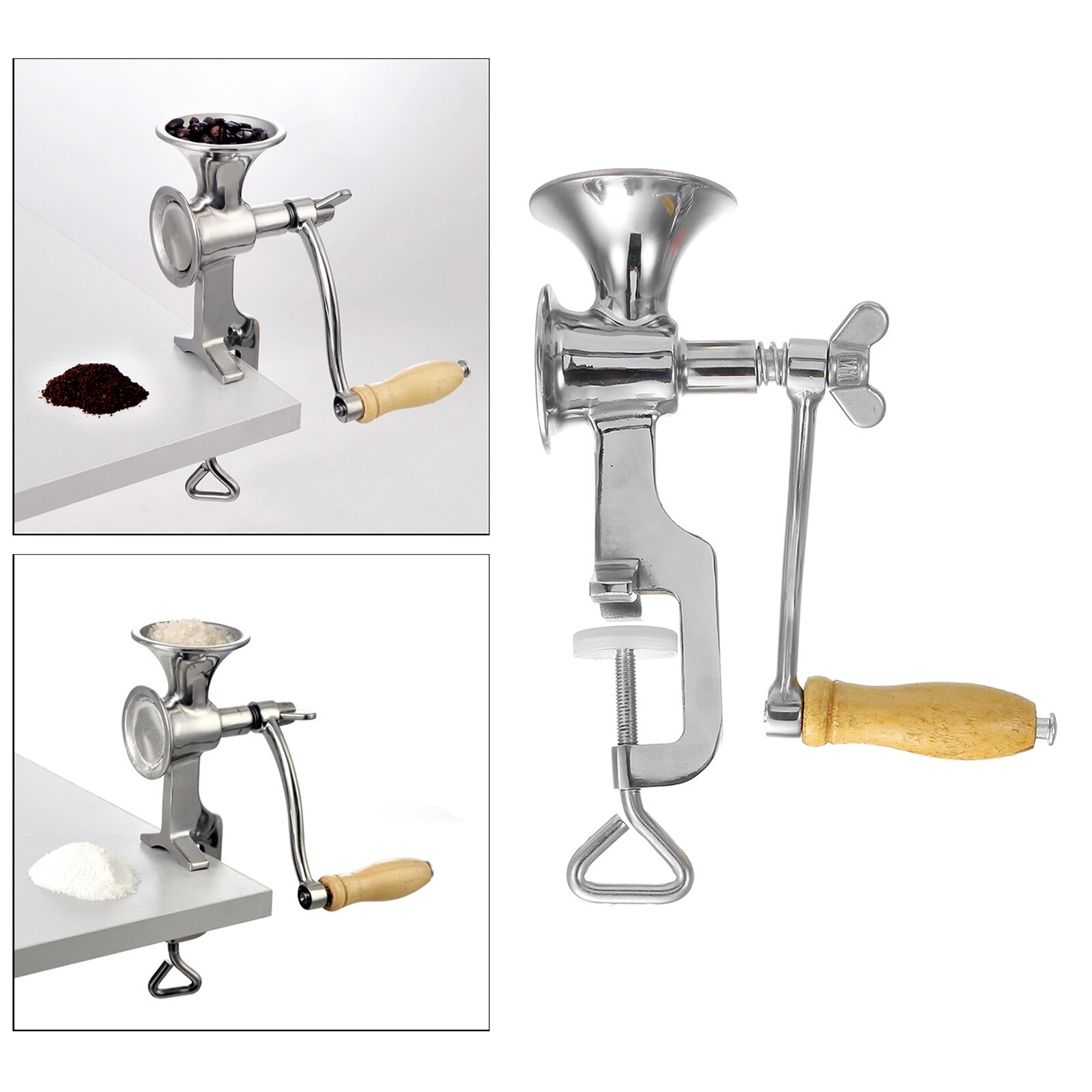 Hand Crank Grain Mill Grain Grinder with for Spice Corn Seed Wheat
