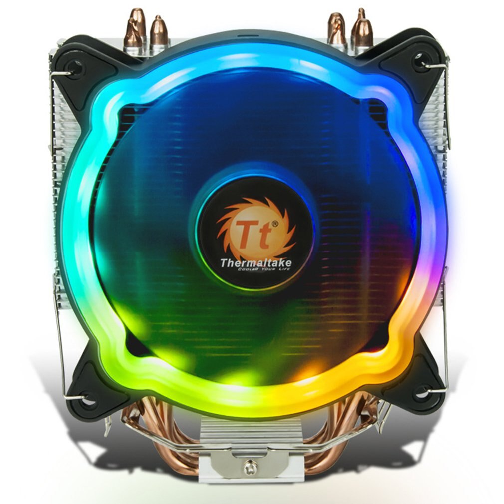 Rainbow D400P CPU cooler multi-plataforma/soporte AM4/4 tubo de calor/LED RGB fan/mute/control de temperatura inteligente