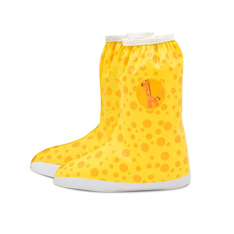 Baby Kid Kinderen Regen Schoenen Cover Leuke Waterdichte Laarzen Antislip Overschoenen Herbruikbare: Geel / M