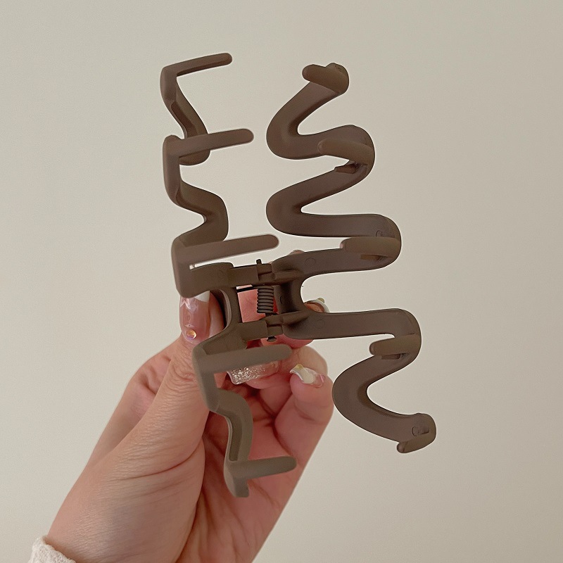 Pinza para el pelo acrílica a la , horquillas de estilo ondulado grande, pasadores, accesorios para el cabello, horquilla para mujer, tocado de cola de caballo